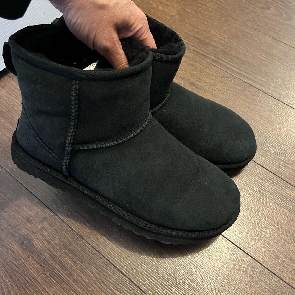 Black Uggs Suede Ankle Boots